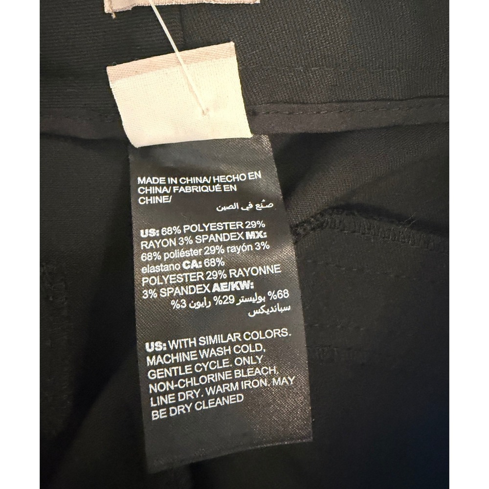 NWT Chicos So Slimming Trouser Pants Black Straight Leg Petite 1P 8P NEW - Picture 3 of 8